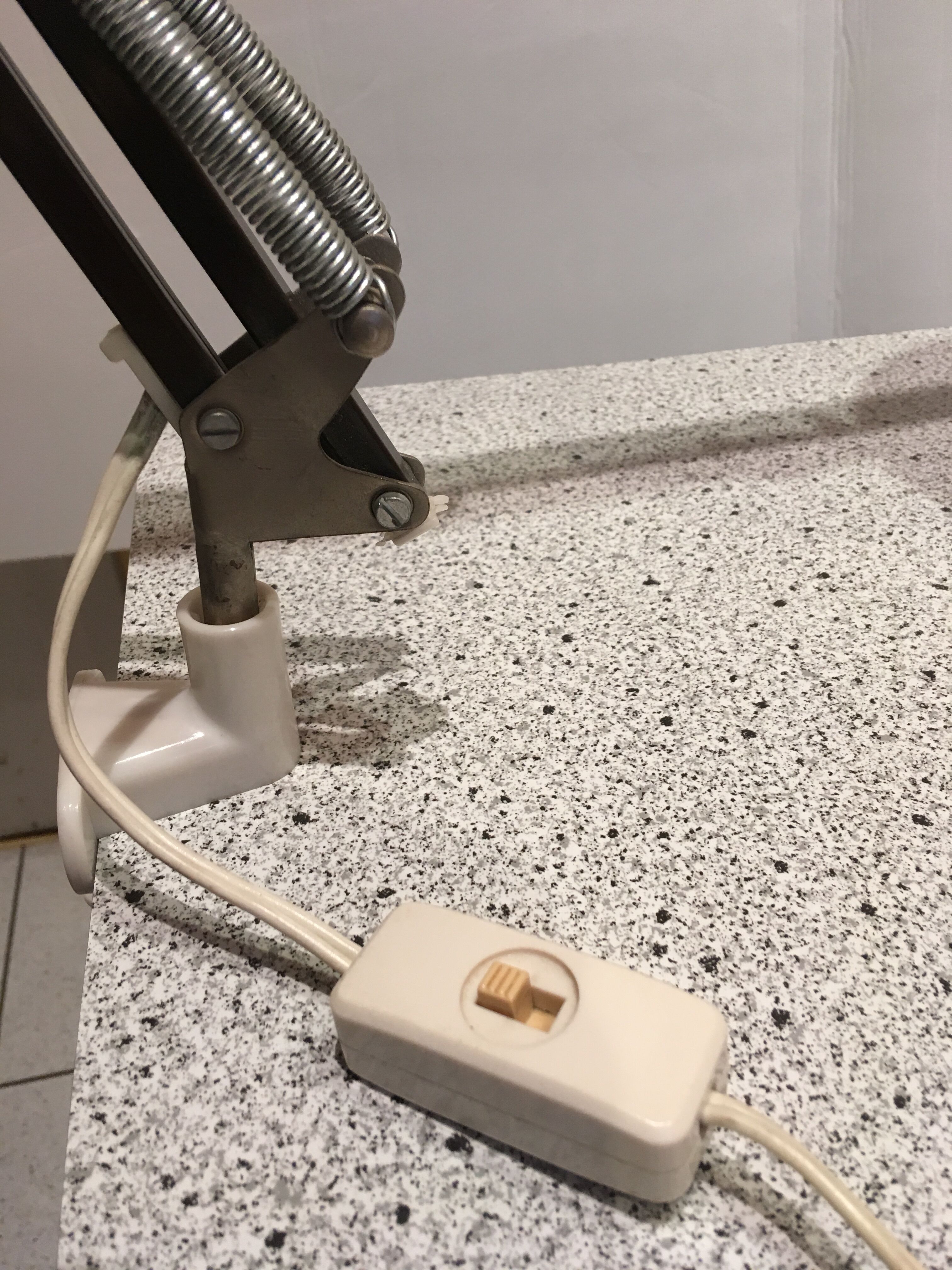 Vintage architect lamp with vice