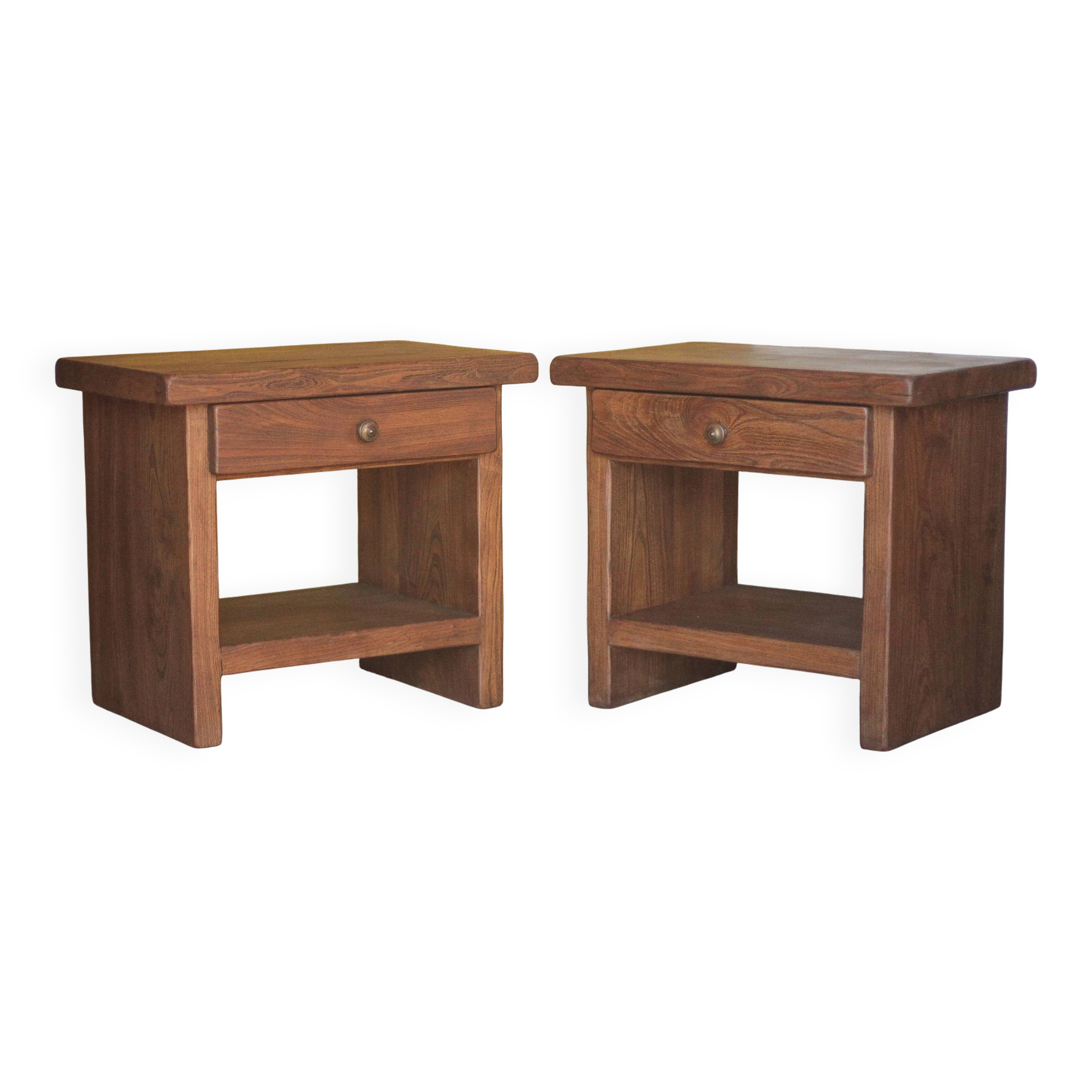 Pair of solid wood nightstands Aranjou, bedside table, end table.