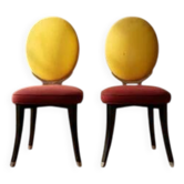 Paire de chaises médaillon, modèle Funny Valentine, par Jean-Charles de Castelbajac, 20e siècle