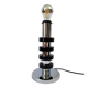 Chrome metal and wood lamp base from the 70s.