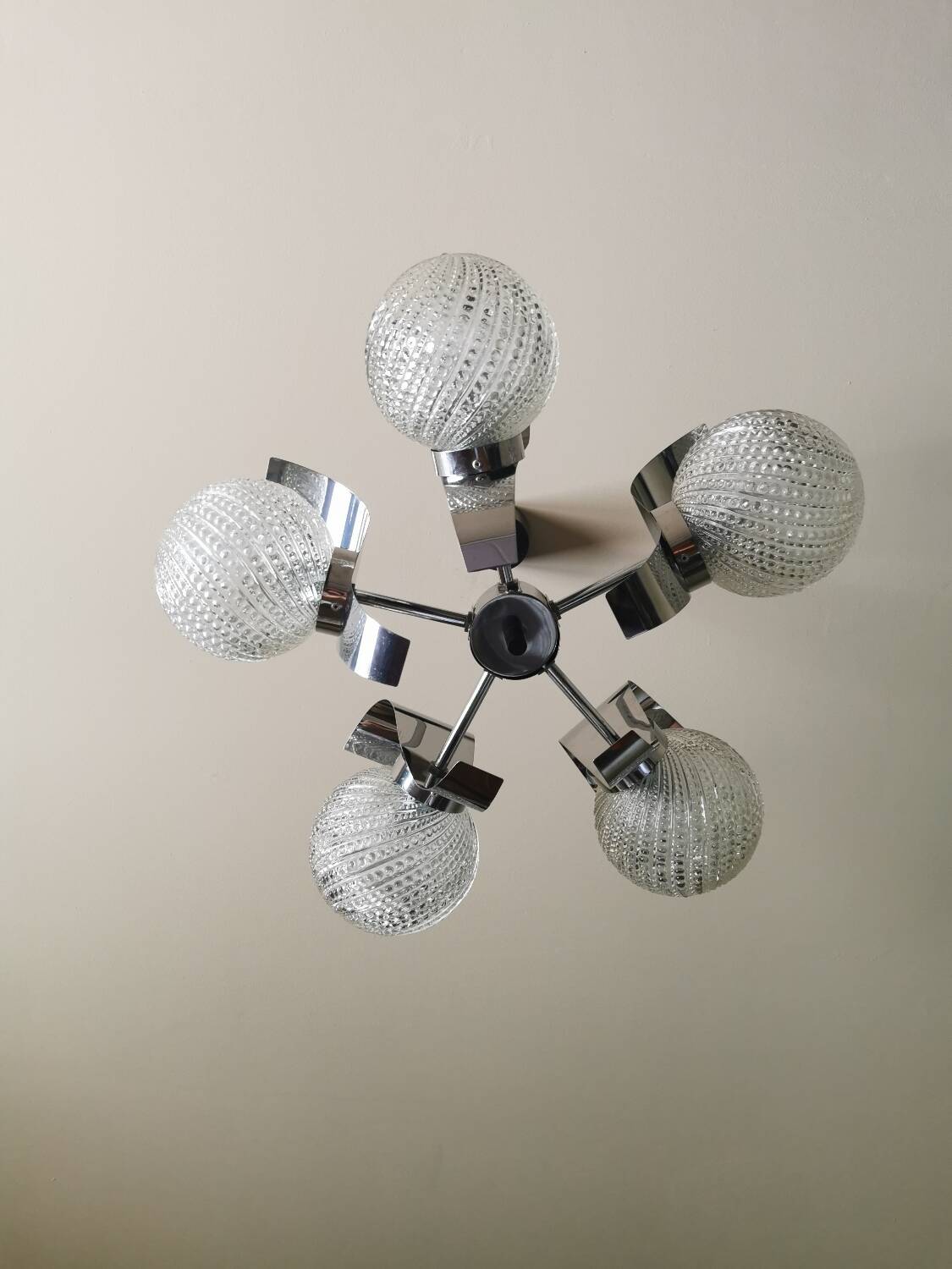 Vintage Space Age chandelier 5 lights