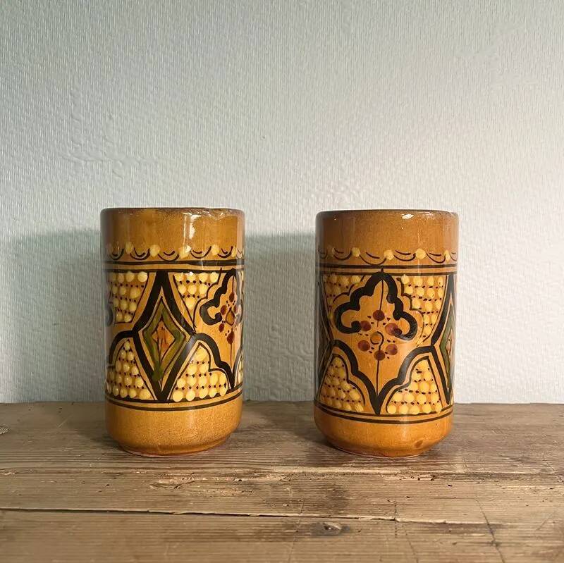 Glazed ceramic mugs