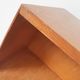 Old bedside table varnished wood, tripod varnished feet, vintage French, 50s (1)