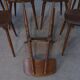 Set of 7 oak and beech plywood chairs