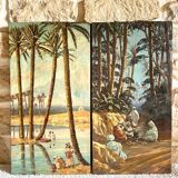 Pair of orientalist paintings signed Hager 1925
