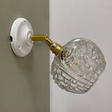 Vintage molded glass globe wall light