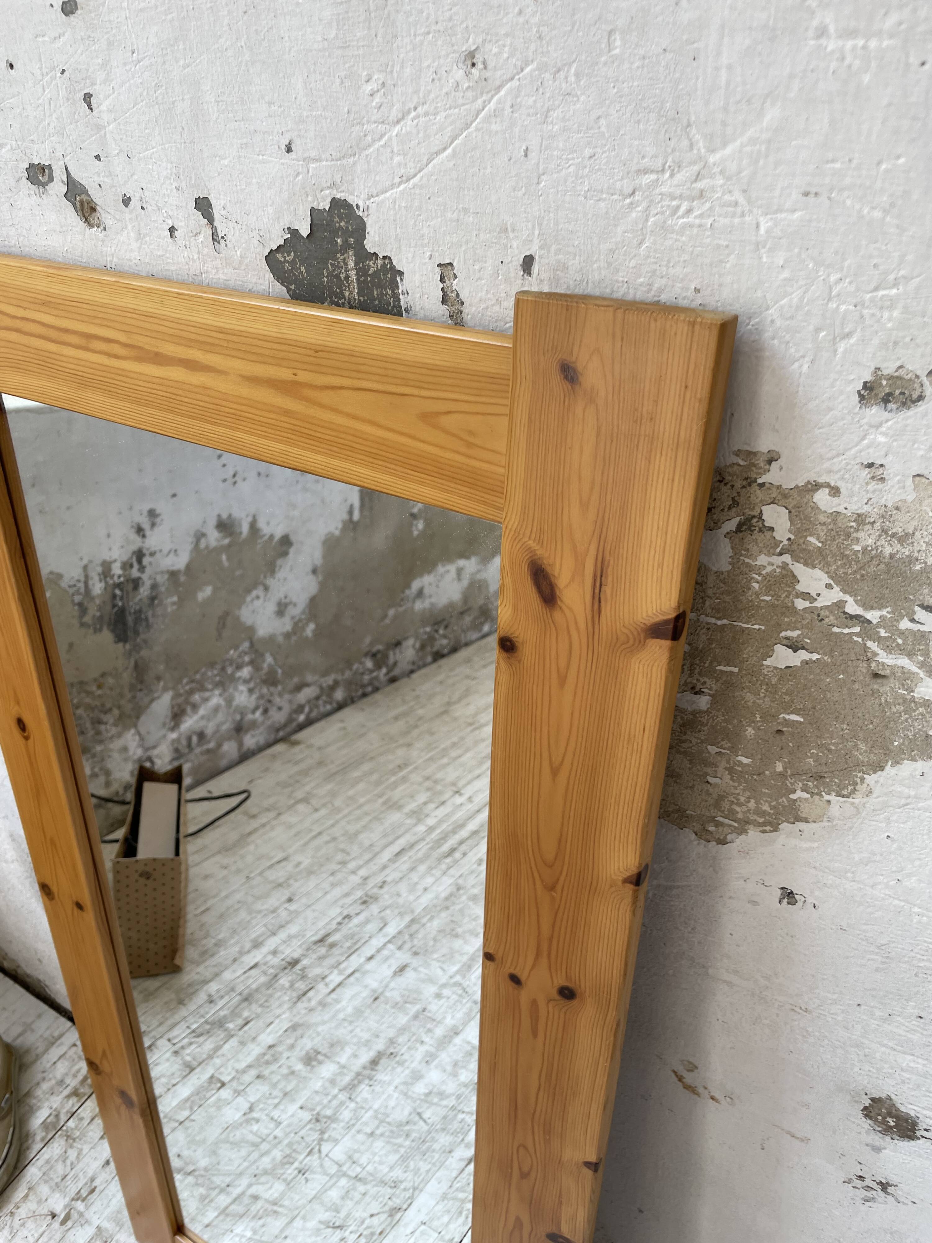 80s pine mirror