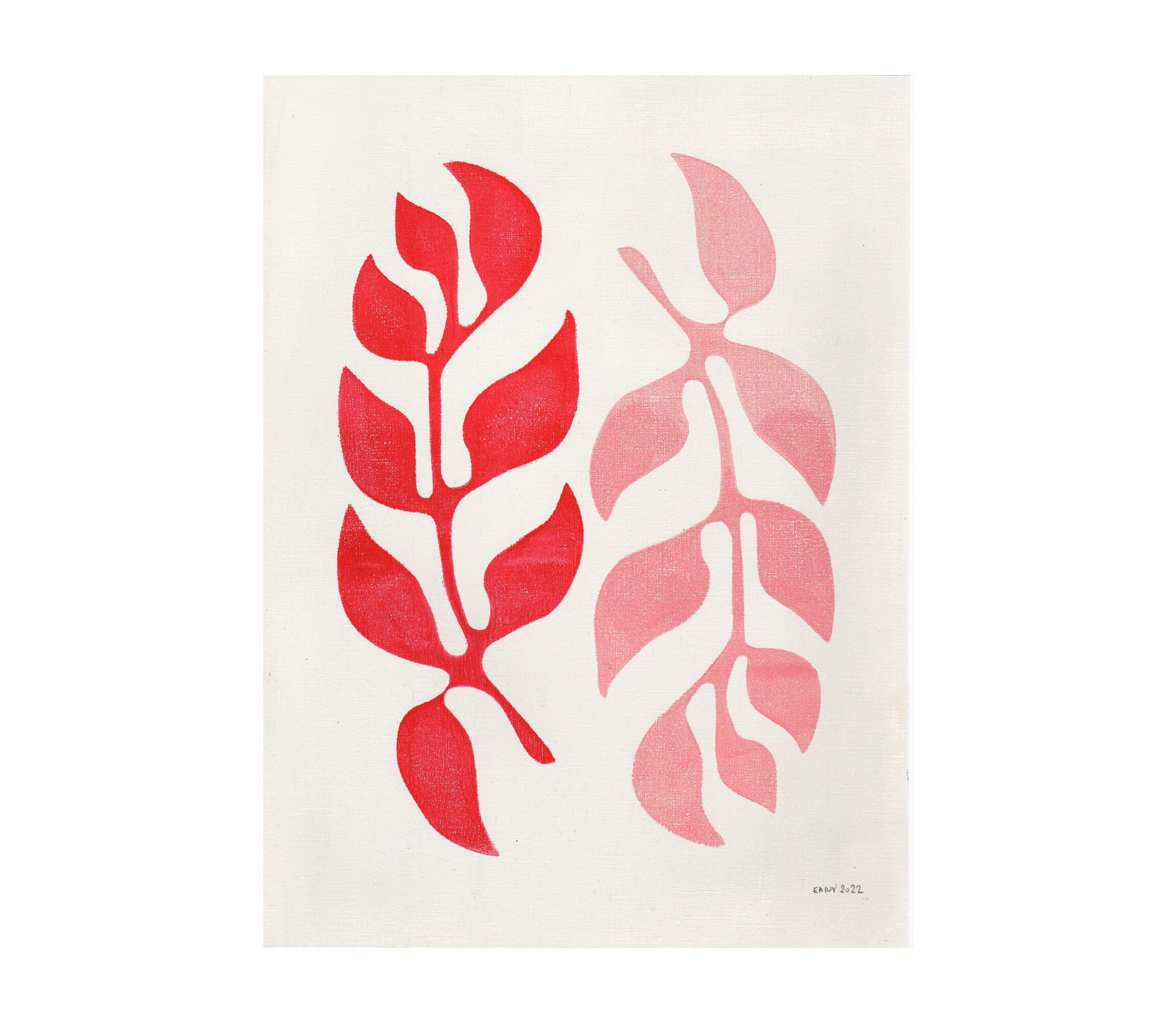 Painting on paper • Rose M750 • signed eawy