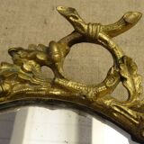 Gold bronze center tray 19th mirror mercury