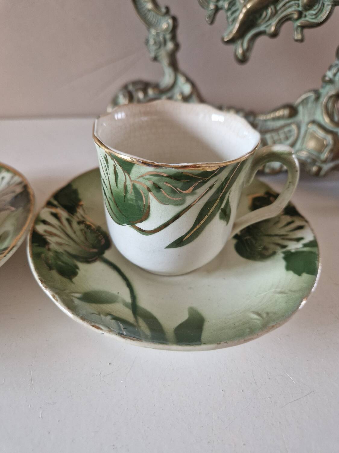 2 longwy art nouveau cups