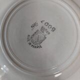 Série de six assiettes dessert en faïence terre de fer Saint Amand