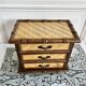 Vintage bamboo 3-drawer chest of drawers jewelry box