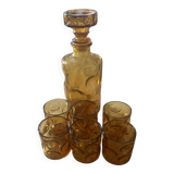 Amber carafe + glasses