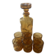 Carafe + verres ambrée