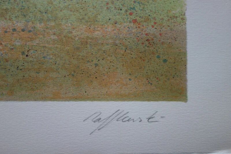 Rolf rafflewski: the louvre museum, original signed lithograph