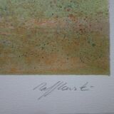 Rolf rafflewski: the louvre museum, original signed lithograph