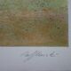 Rolf Rafflewski: the Louvre Museum, original signed lithograph.