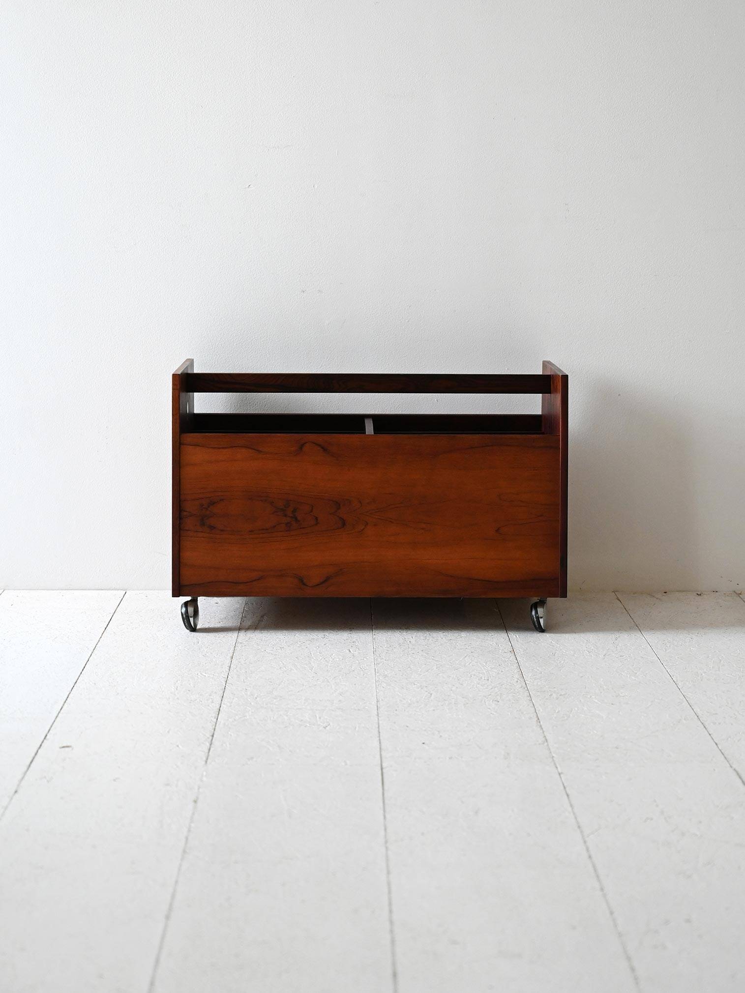 1960s Scandinavian Rosewood Magazine Rack
