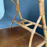 Rattan bar rolling table