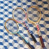 3 raquettes de tennis vintage en bois