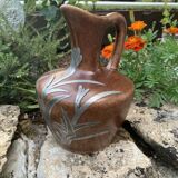 Pitcher in ceramic and tin from Savoy