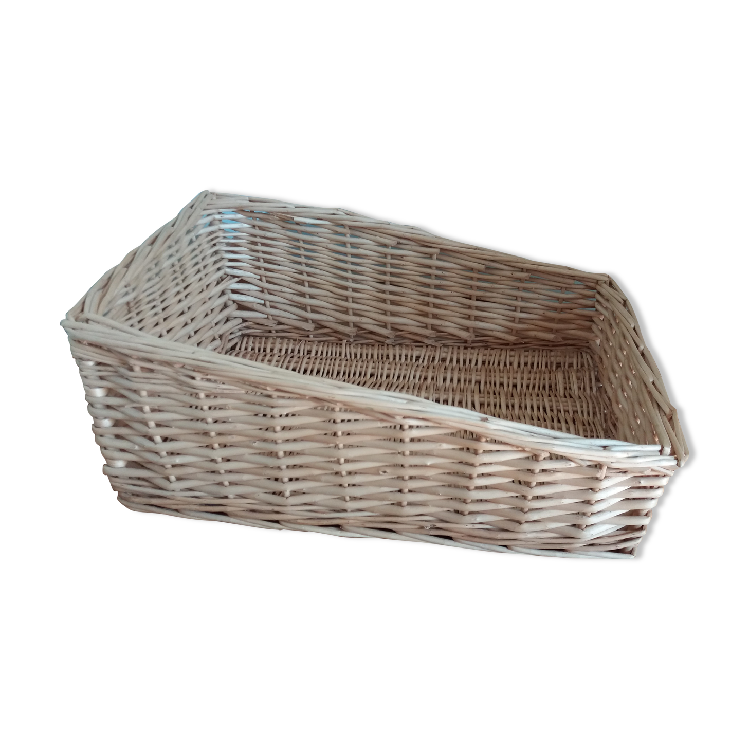 Rectangular wicker basket 48 cm by 31 cm
