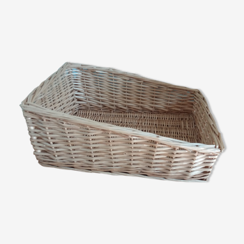 Rectangular wicker basket 48 cm by 31 cm