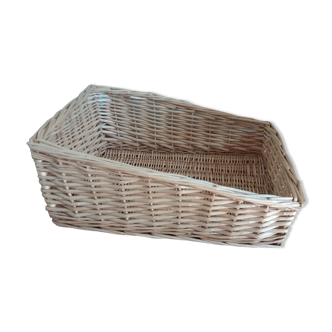 Rectangular wicker basket 48 cm by 31 cm