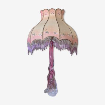 Lampe sur pied de verre