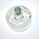 Old cheese bell in green blown glass - Vintage Globe display 19cm