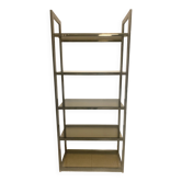 Chrome metal and opaque glass shelf 20th century