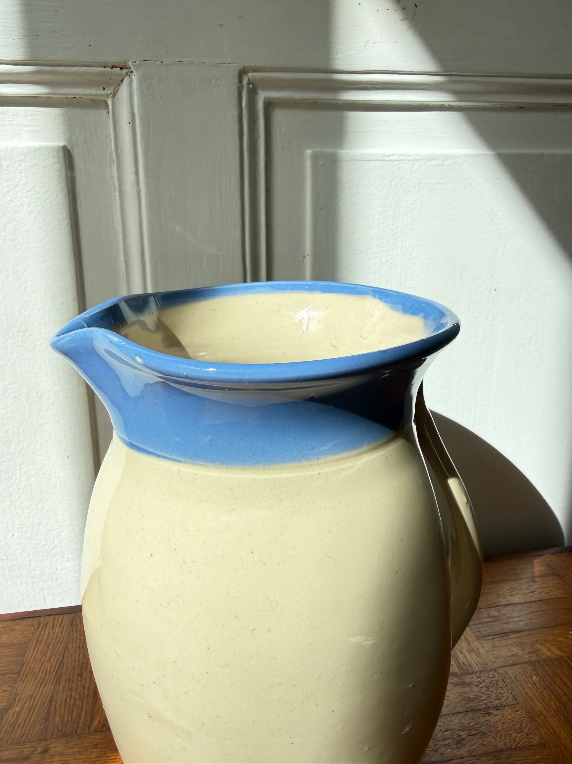 Glacier blue ceramic jug