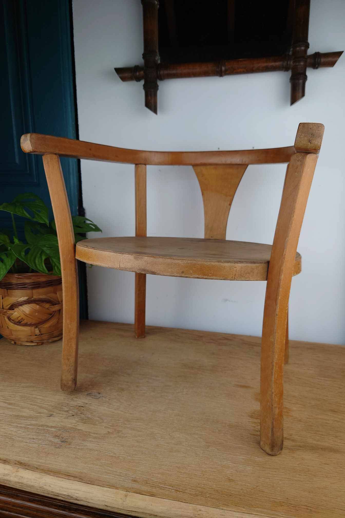 Antique Wooden Children's Chair - Baumann Style