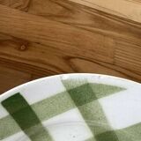 Assiettes à dessert vertes, modèle Nappe par Moulin des Loups