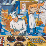 Poster school vintage No. 13 the hairdresser & No. 14 at the Baker - V. 2 - Editions M.D.I