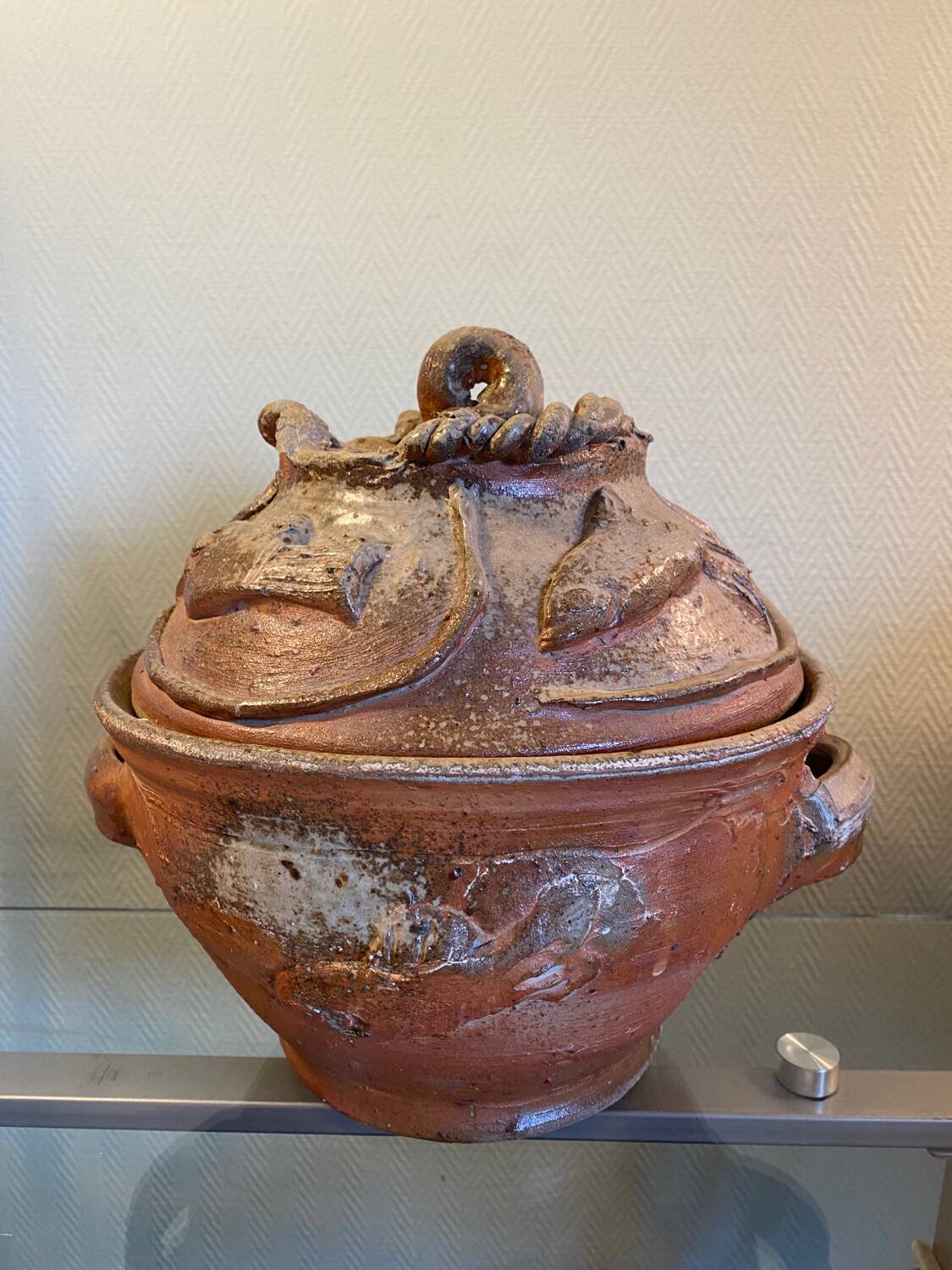 Soupière terre cuite emaillée