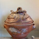 Enamelled terracotta soup tureen