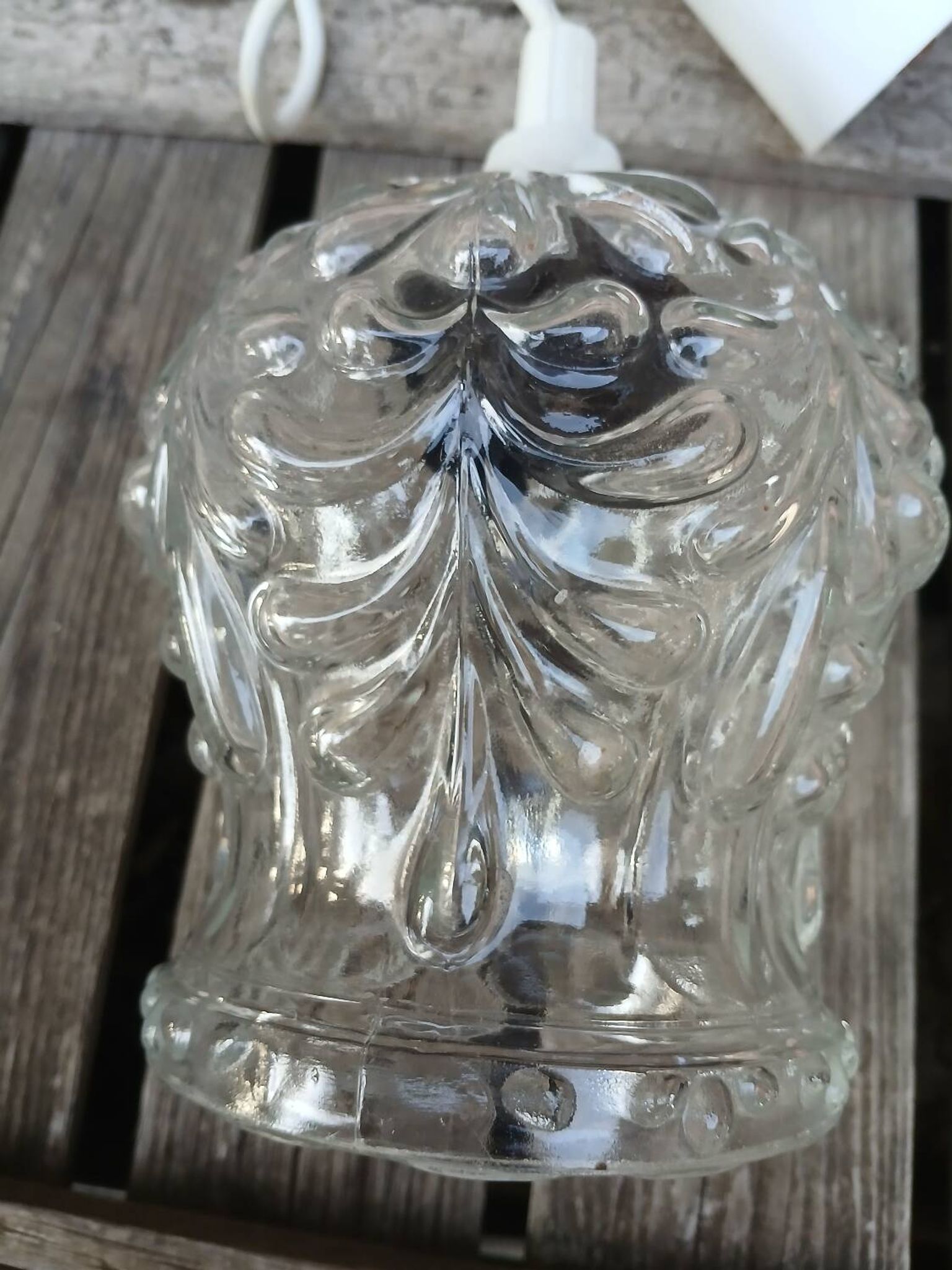 Vintage glass pendant/lamp