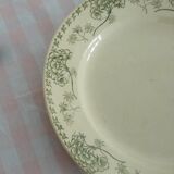 Round dish in earthenware of Sarreguemines palmyra pattern