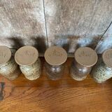 Set of 6 Mazagrans LE CEP Beige Stoneware Mugs Made In France Vintage