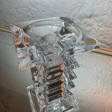 Bohemian crystal vase candlestick from the 1970s
