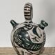 Hand-painted Picasso style ceramic bird jug signed Punter