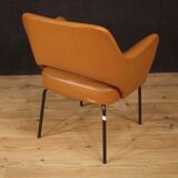 Italian design armchair in faux leather