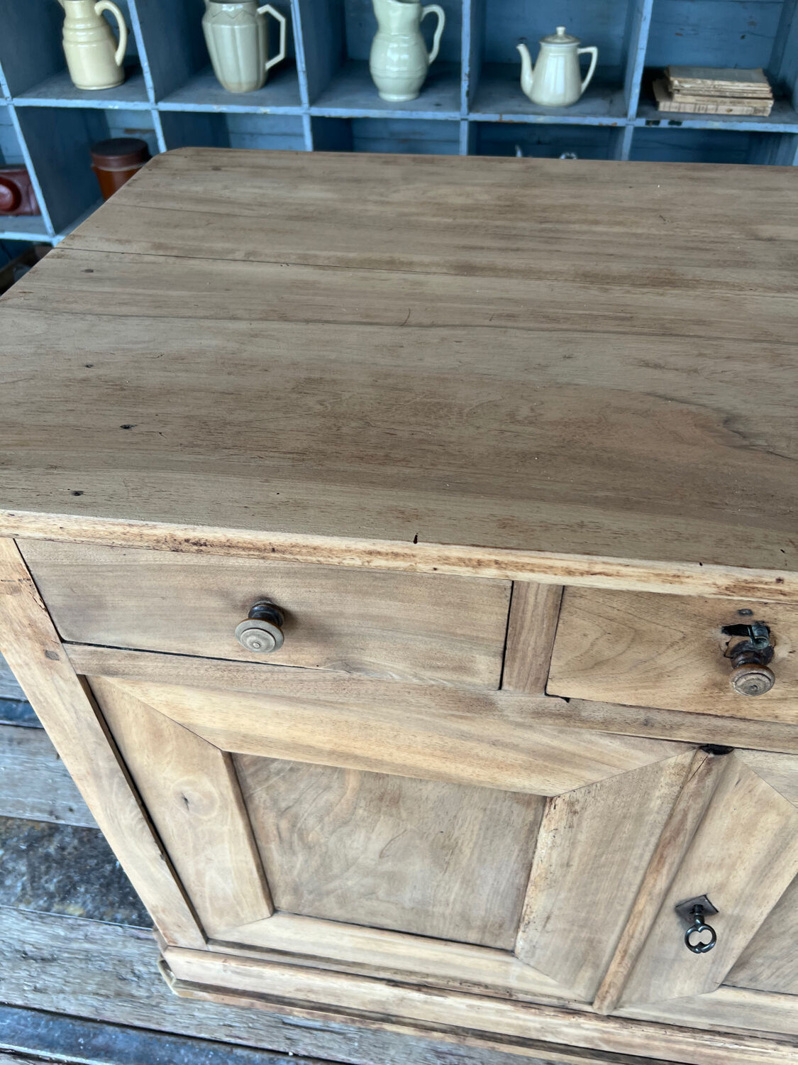 Small raw wood counter