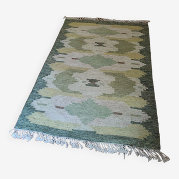 Tapis kilim scandinave vert