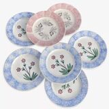 6 mismatched Sarreguemines plates