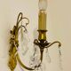 Brass wall light + glass tassels, mid-20th century