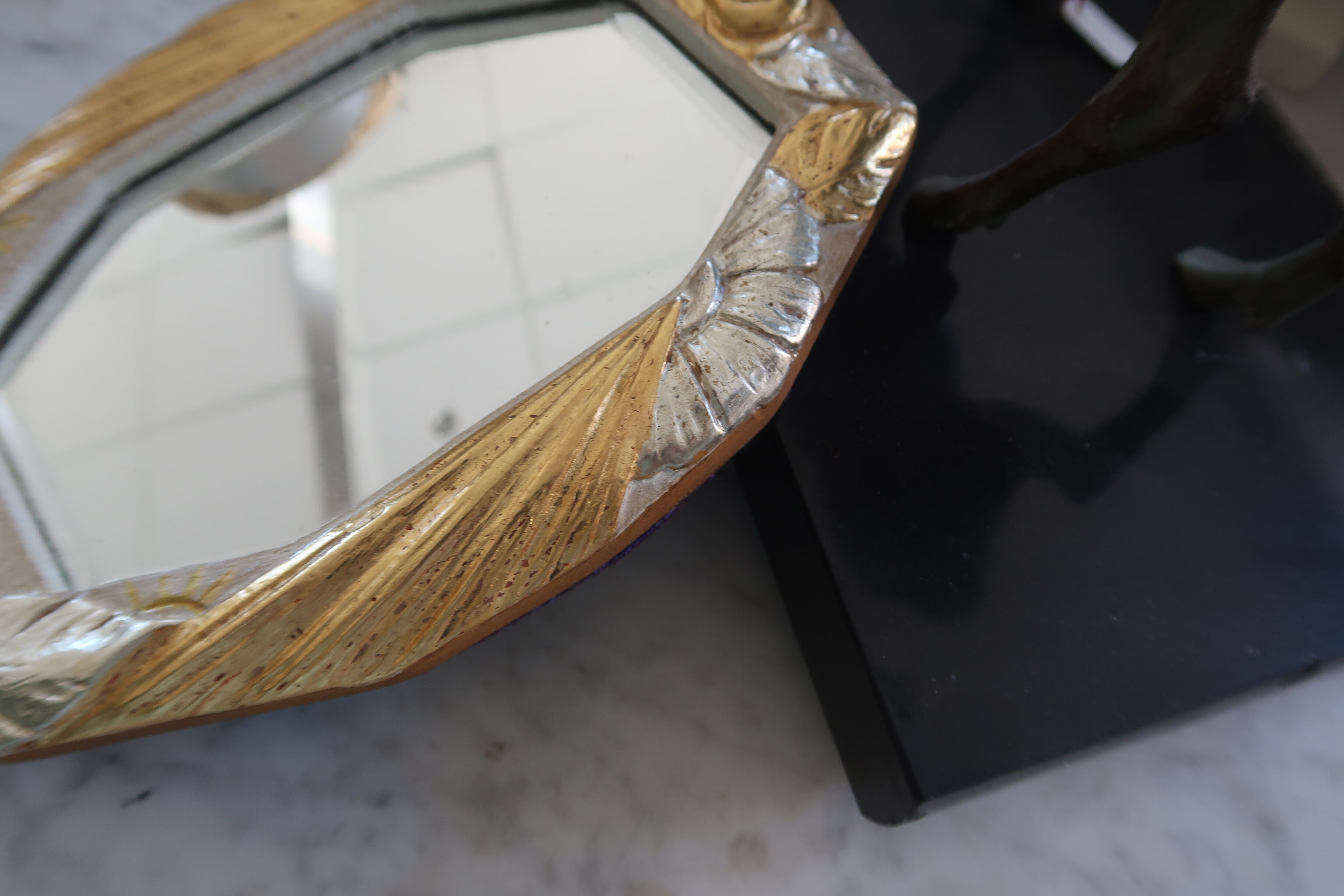 Mirror art deco era 14x33cm