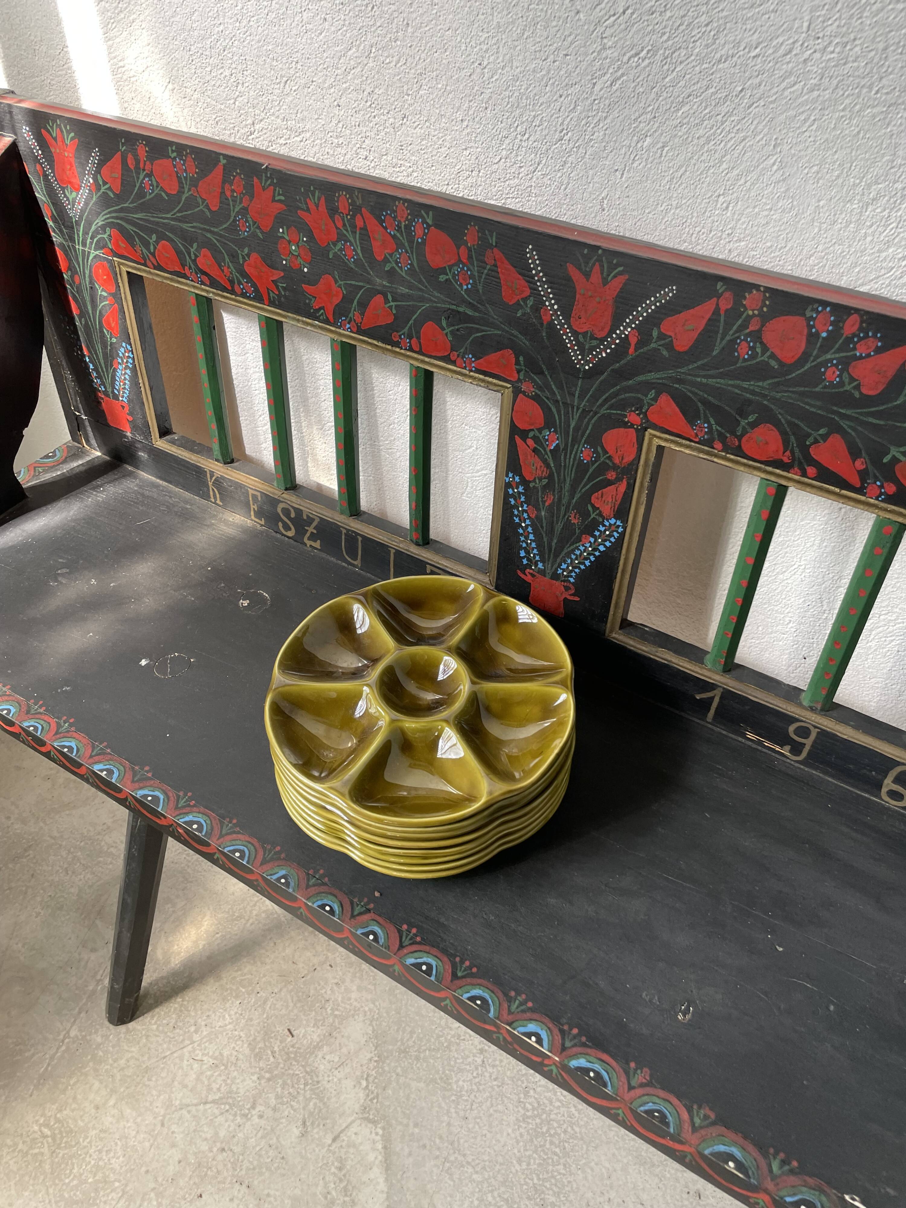 Moldavian bench 1968 polychrome