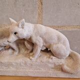 Vinsare Sèvres Ceramic Fox Pair